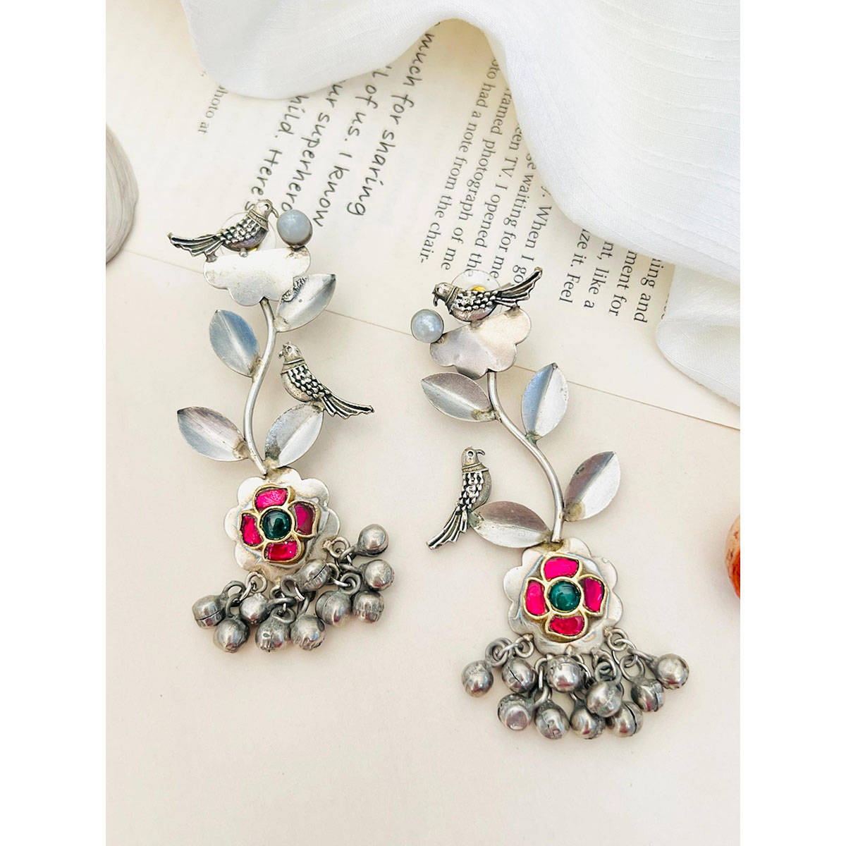 Abdesigns High Quality German Silver Plating Earring Multi-Color