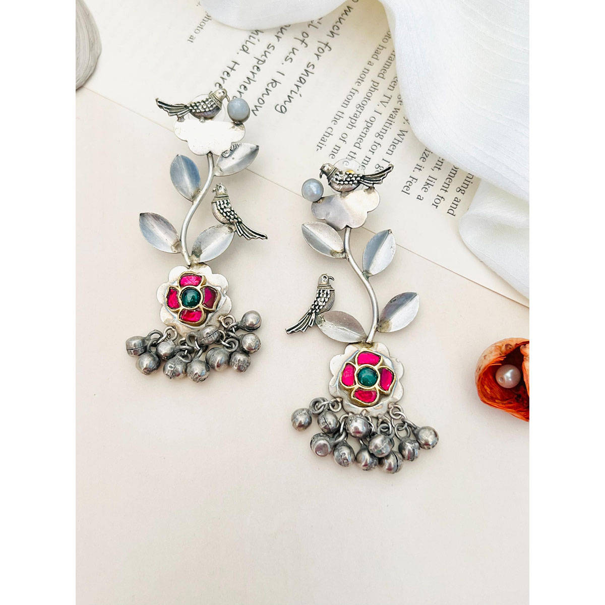 Abdesigns High Quality German Silver Plating Earring Multi-Color