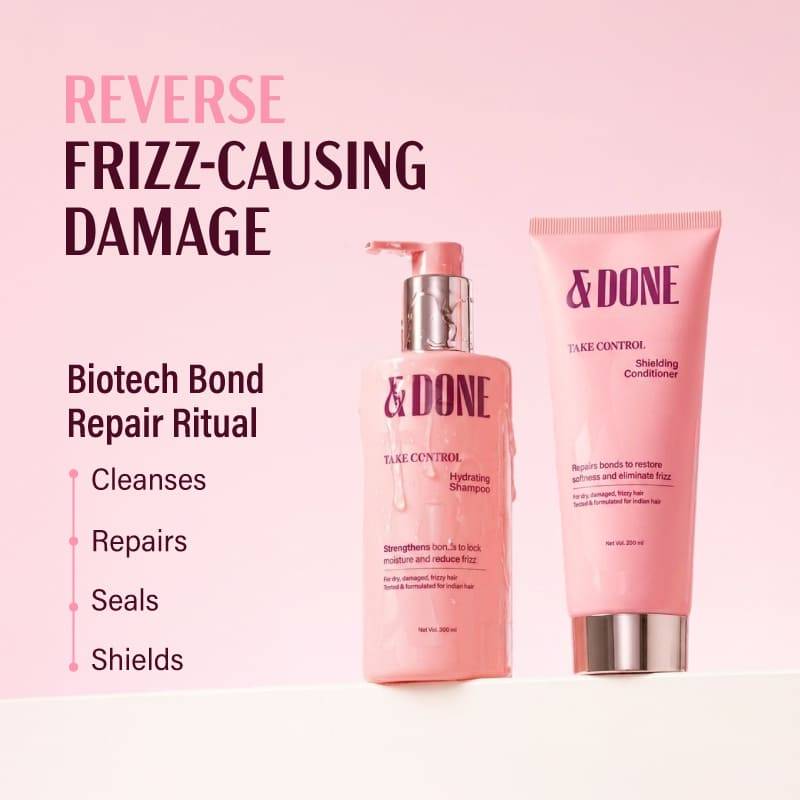 &Done Anti-Frizz Hydrating Shampoo and Shielding Conditioner