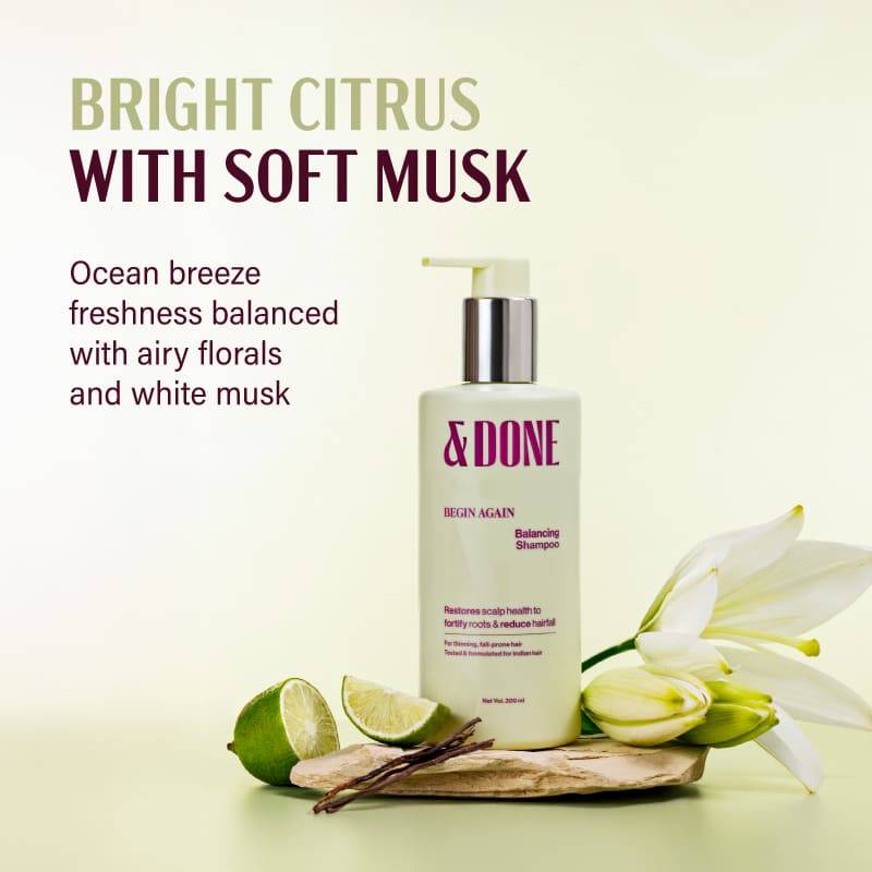 &Done Anti-Hairfall Balancing Shampoo with Advanced Scalp Actives