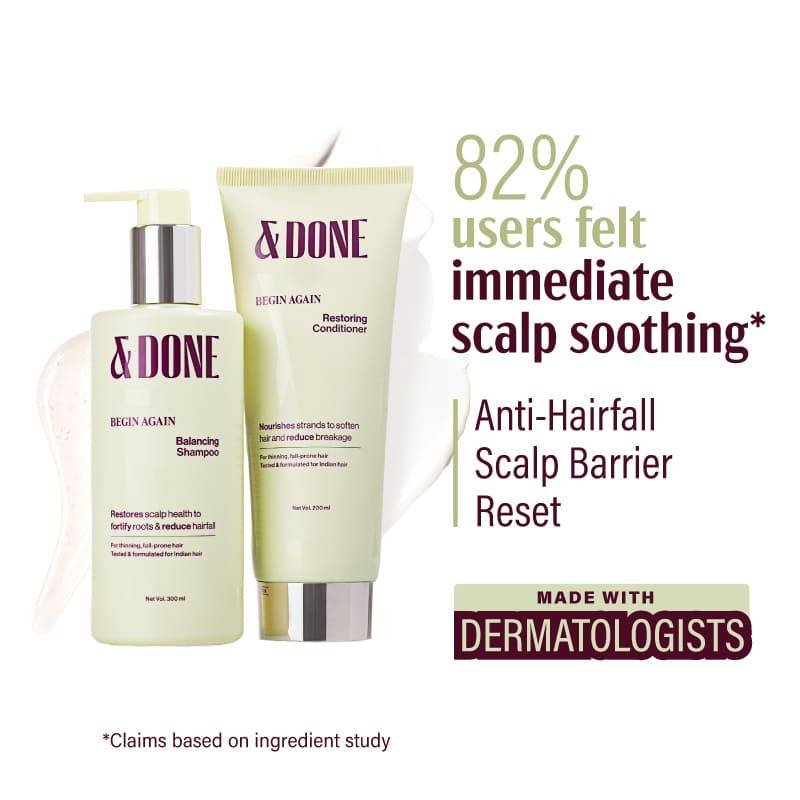 &Done Anti-Hairfall Balancing Shampoo & Restoring Conditioner
