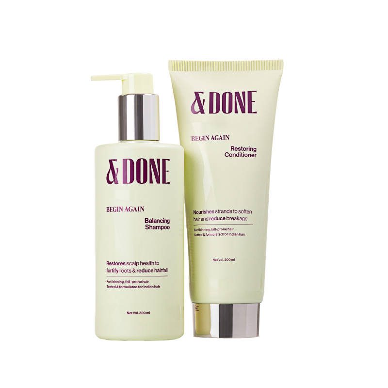 &Done Anti-Hairfall Balancing Shampoo & Restoring Conditioner