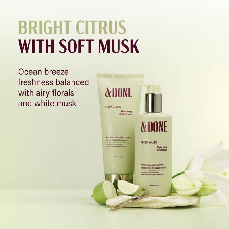 &Done Anti-Hairfall Balancing Shampoo & Restoring Conditioner