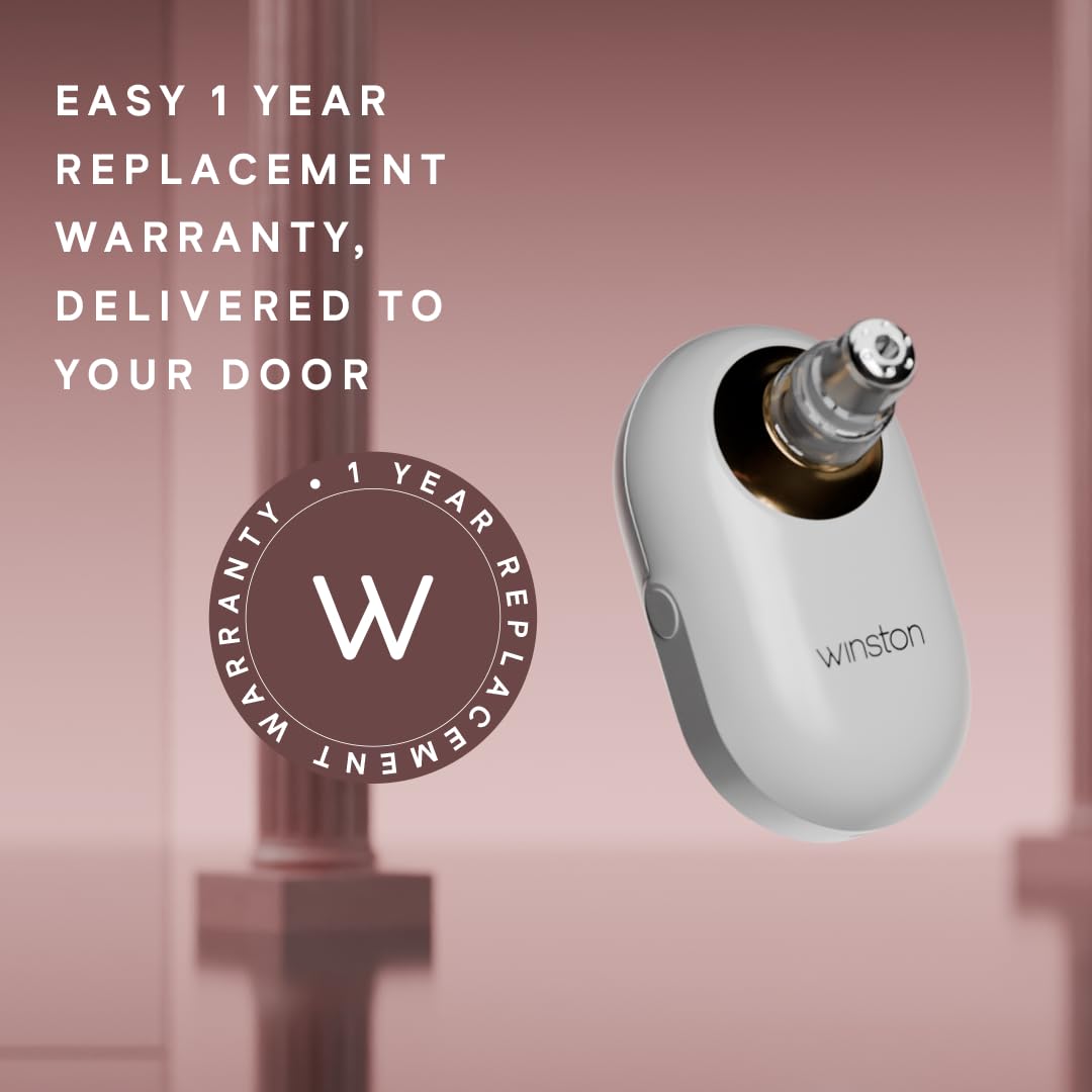 Winston Rechargeable Electric Blackhead Remover Machine for Men and Women - 60 Min Runtime | Acne, Pore Cleaner, Whitehead Remover with 5 Suction Heads for...