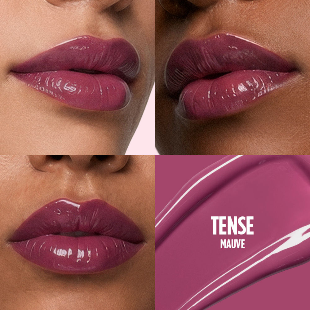 Nykaa Lip Grip No-Transfer Gloss Intense Shine Vinyl Liquid Lipstick - Tense (2ml)