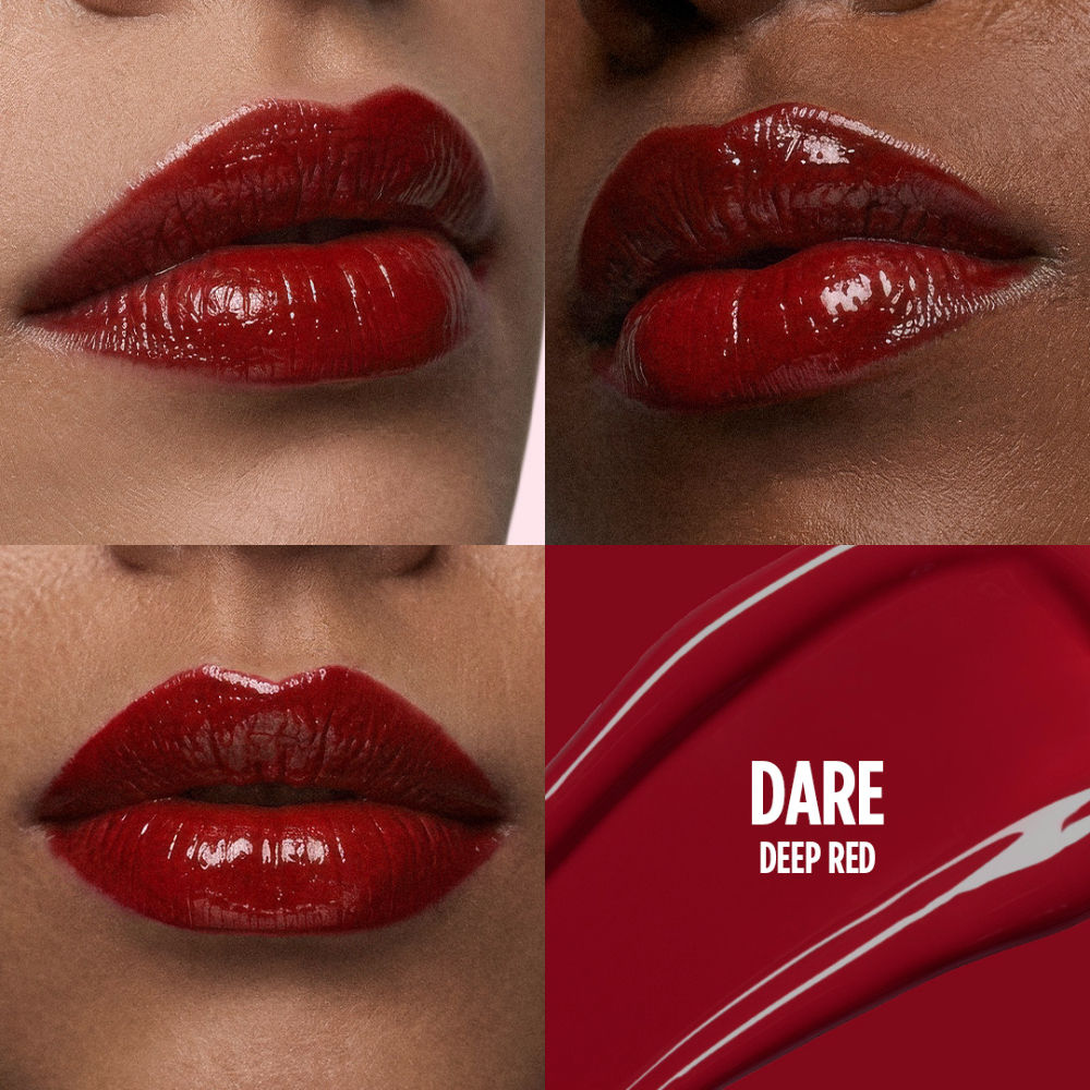 Nykaa Lip Grip No-Transfer Gloss Intense Shine Vinyl Liquid Lipstick - Dare (2ml)