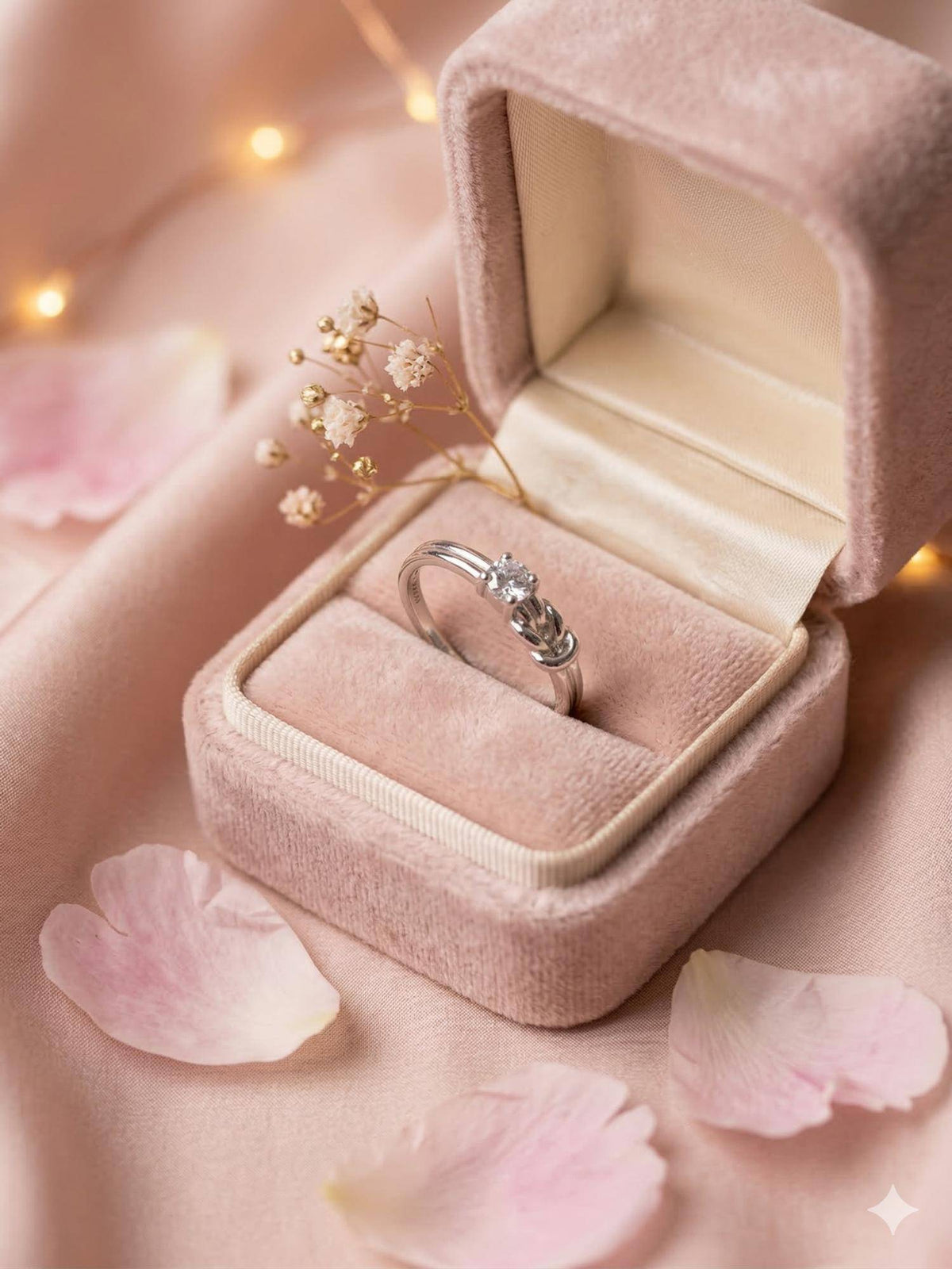 925 SILLER Pure Celestia Spark Solitaire Ring