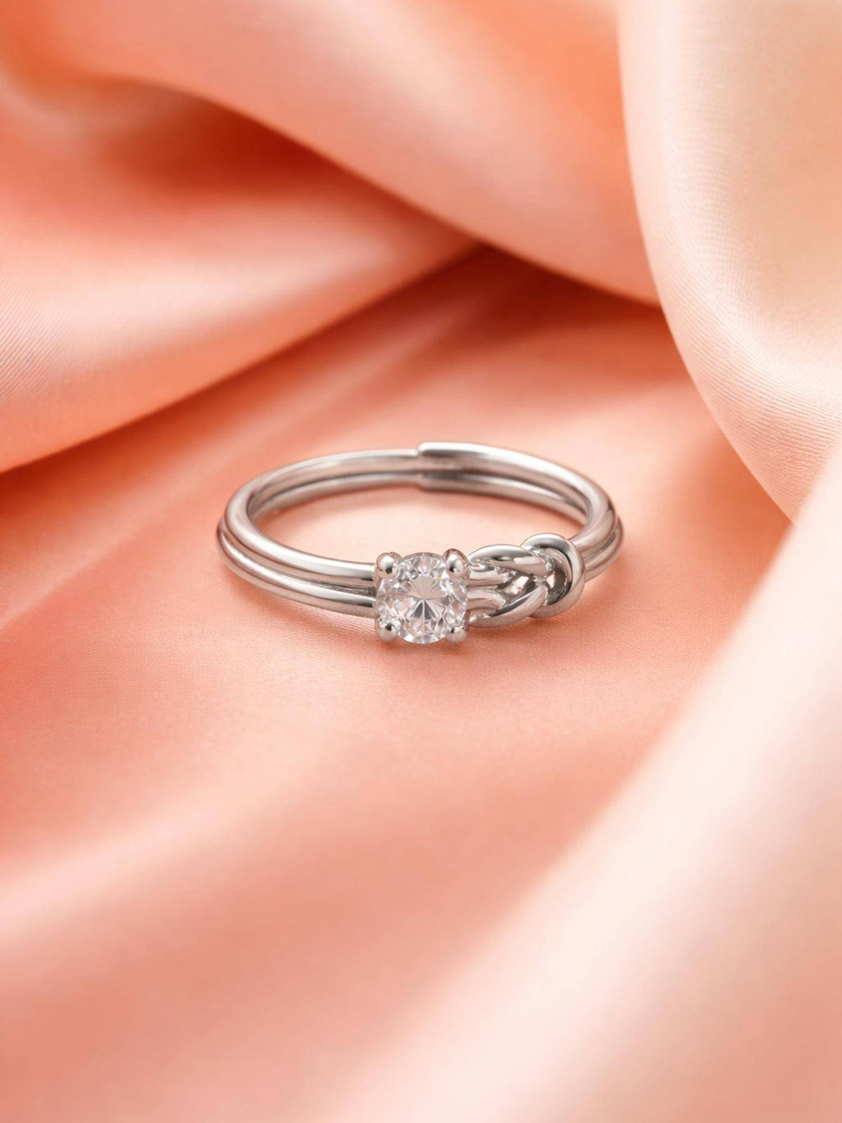 925 SILLER Pure Celestia Spark Solitaire Ring