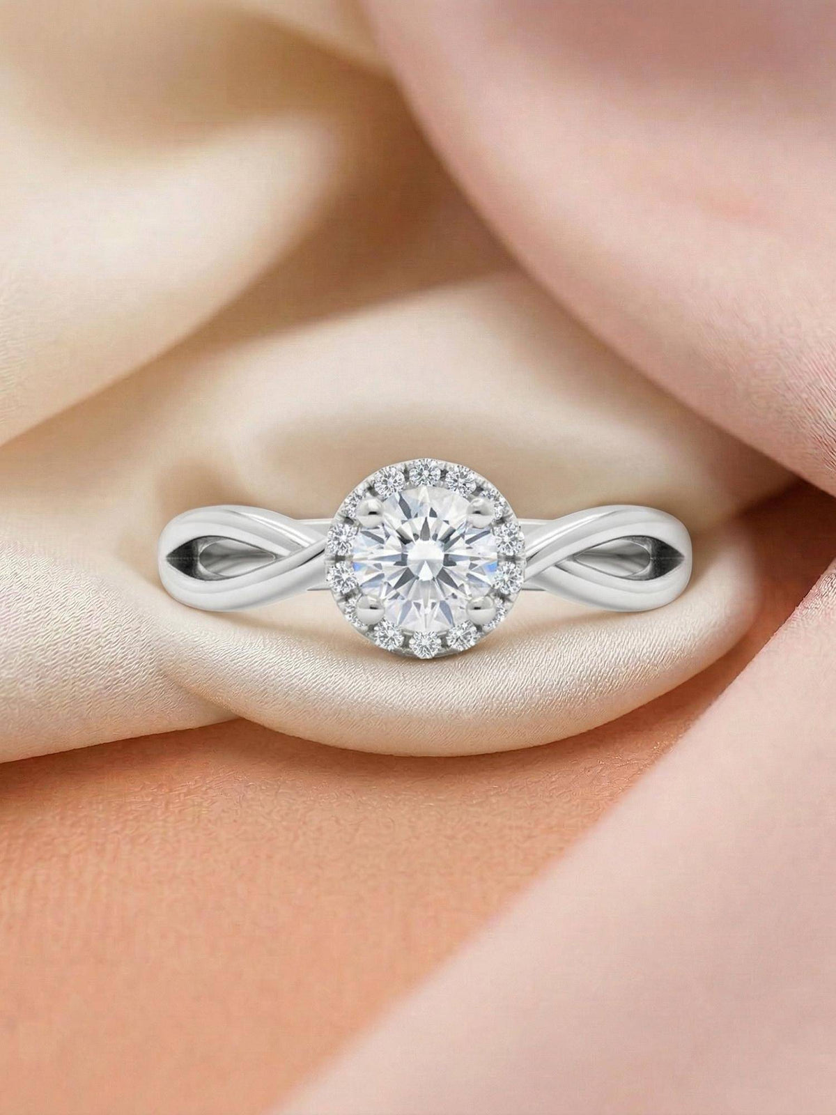 925 SILLER Pure The Eternal Bloom Solitaire