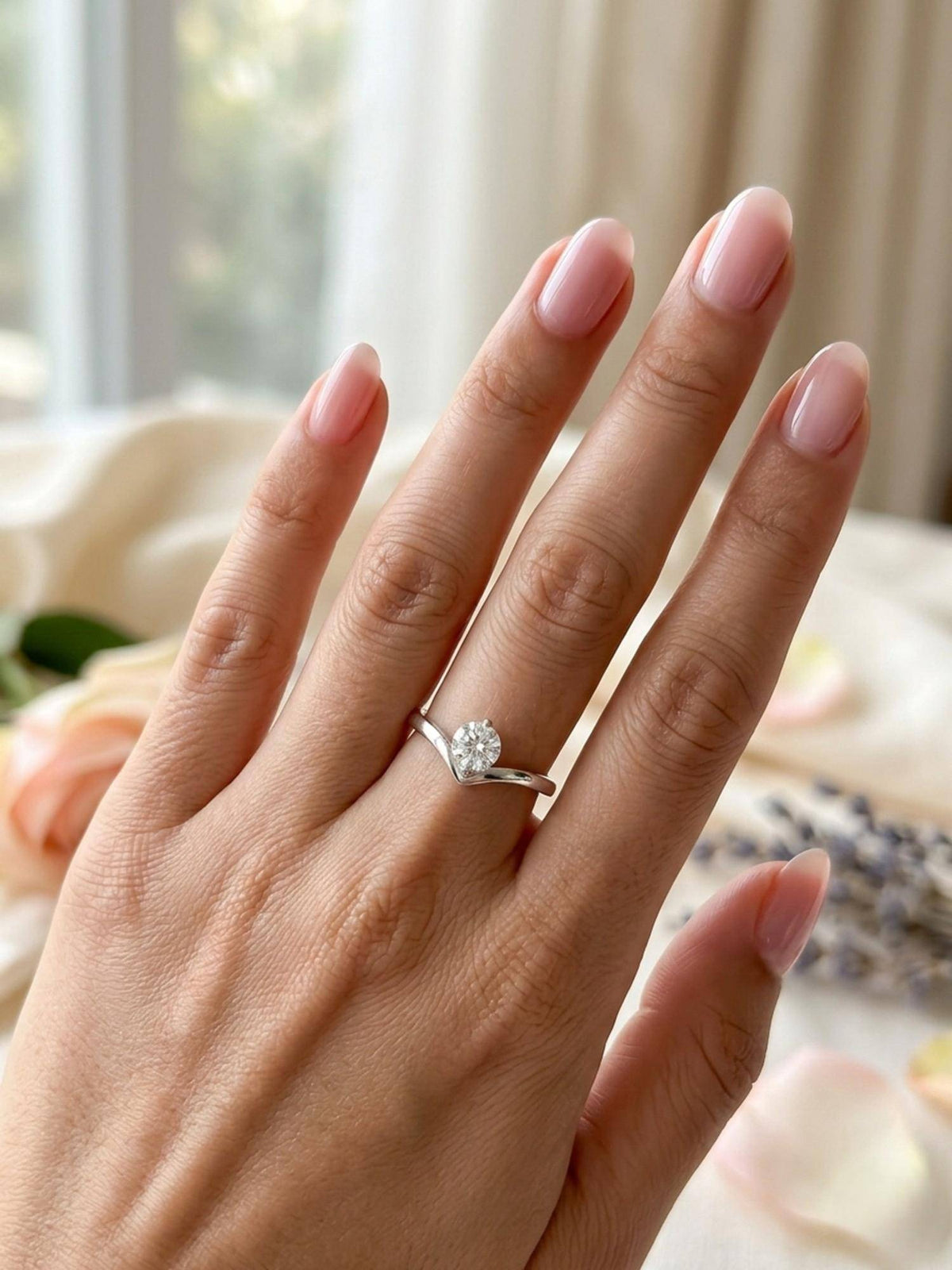 925 SILLER Pure The Lumina Wishbone Ring