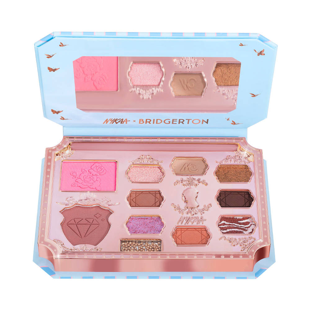 Nykaa Cosmetics X Bridgerton Face & Eye Multi-Texture Eyeshadow Blush & Contour Palette