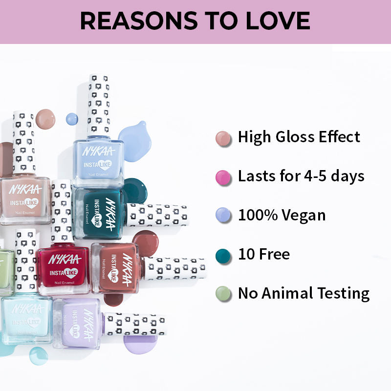 Nykaa InstaLike Long Lasting Nail Enamel - Lilac Goals 354
