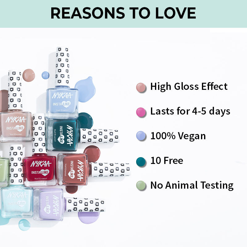 Nykaa InstaLike Long Lasting Nail Enamel - Mint Mania 356