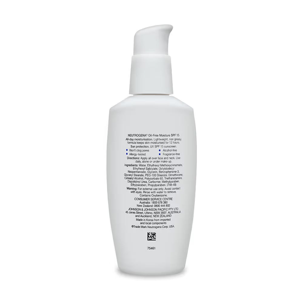 Neutrogena Oil Free Face Moisturizer SPF 15 For Long Lasting Moisturization With Sun Protection (115ml)