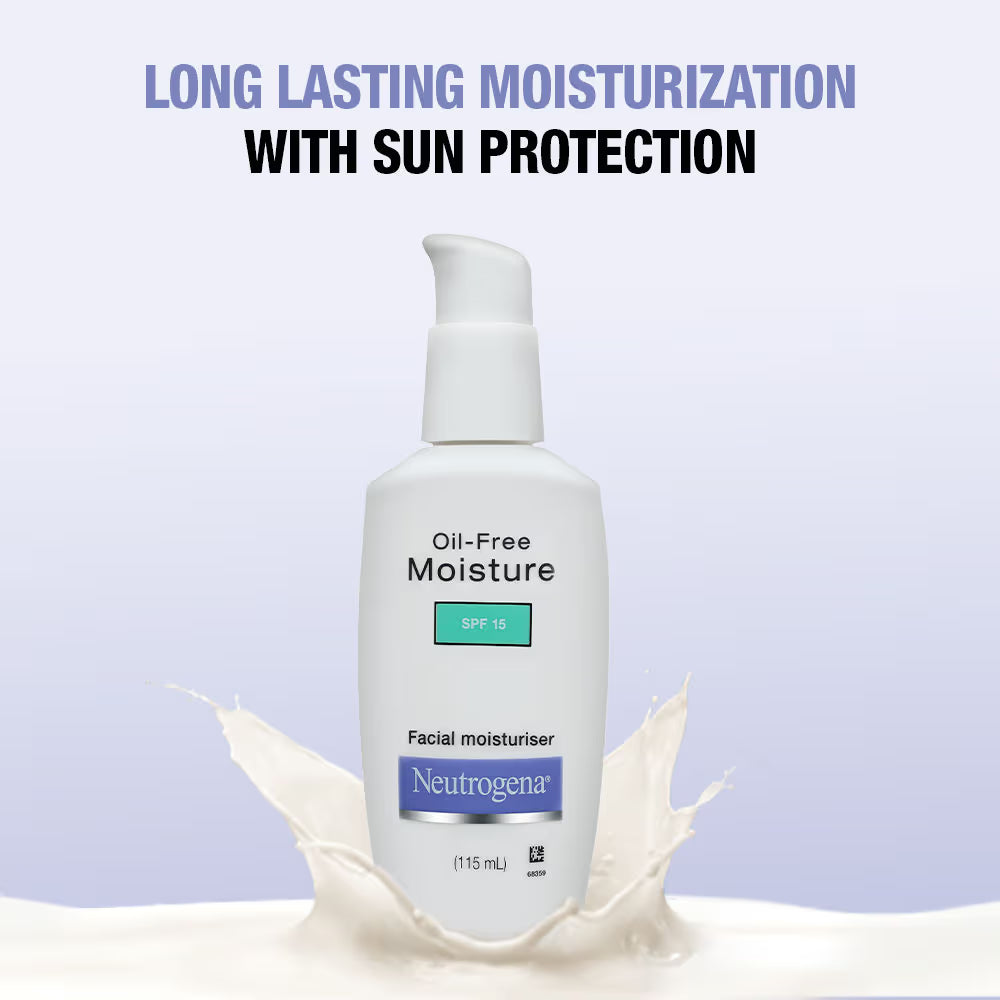 Neutrogena Oil Free Face Moisturizer SPF 15 For Long Lasting Moisturization With Sun Protection (115ml)