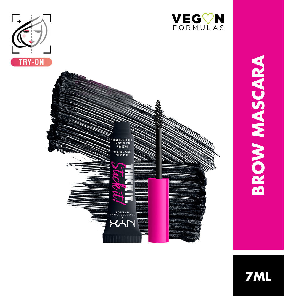 NYX Professional Makeup Thick It Stick It Brow Mascara - Black (7ml)