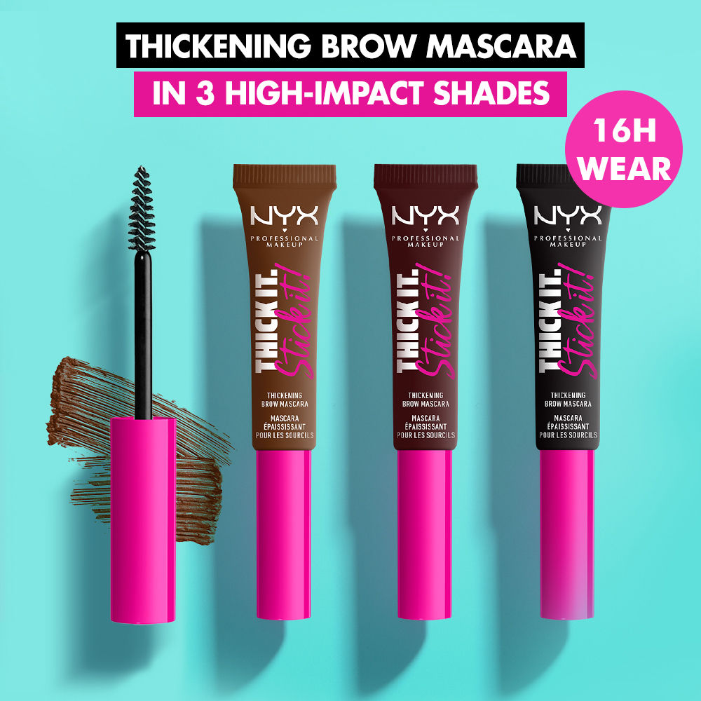 NYX Professional Makeup Thick It Stick It Brow Mascara - Black (7ml)