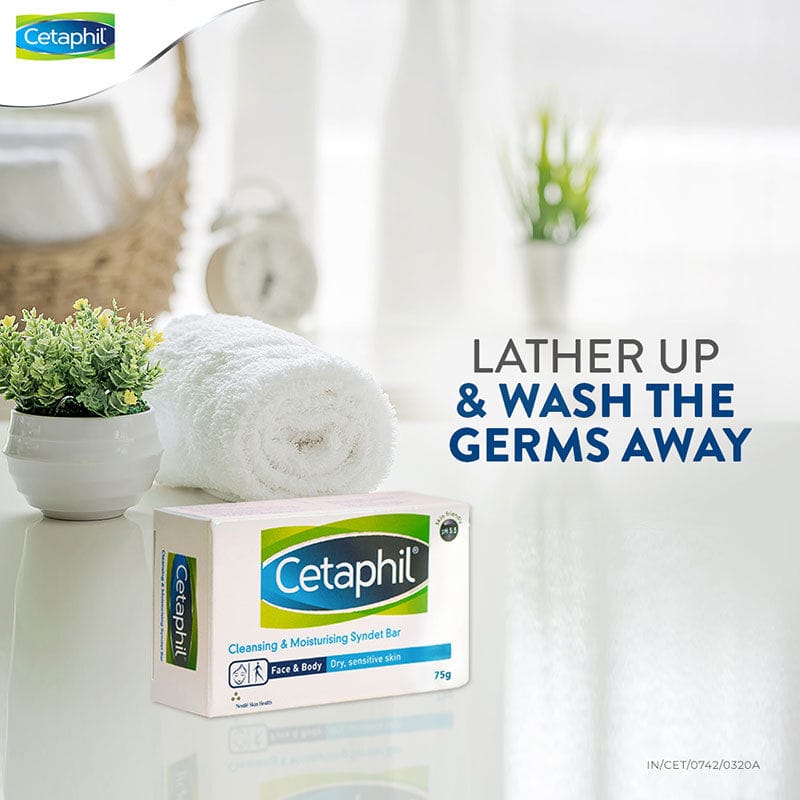 Cetaphil - Cleansing & Moisturising Syndet Bar (100gm)