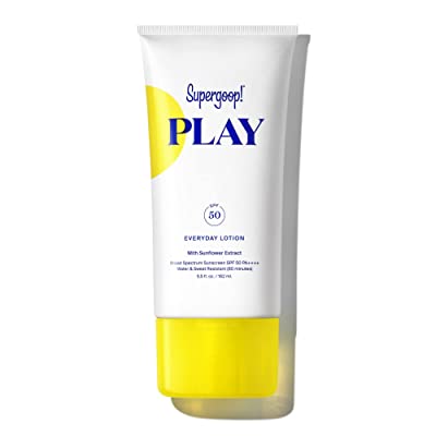 Supergoop! PLAY Everyday Lotion, 5.5 oz - SPF 50 PA++++ Reef-Friendly, Broad Spectrum, Body &amp; Face Sunscreen for Sensitive Skin - Water &amp; Sweat Resistan