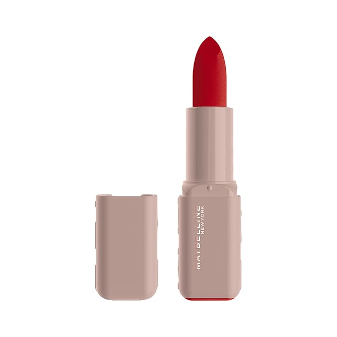 Maybelline Serum Matte Lipstick - 8Hr hydration, One-Swipe Bold Color 4.2g 001 Crop Top