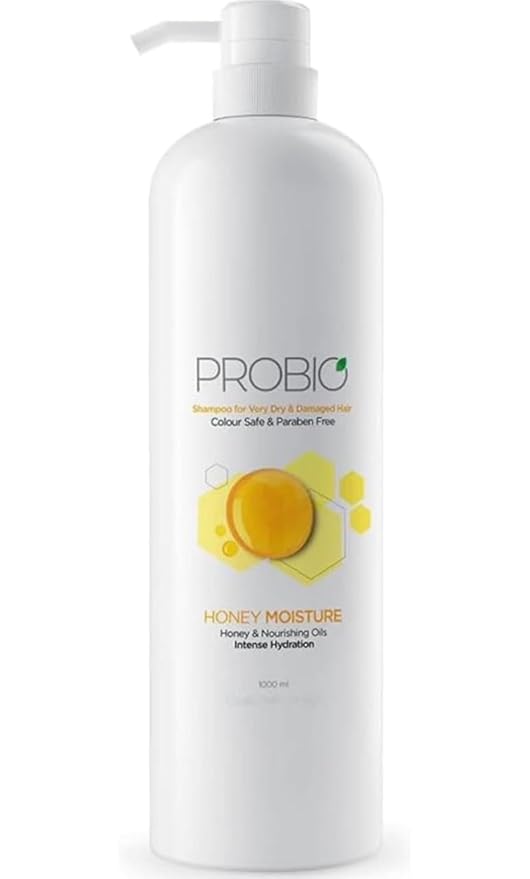 Godrej Professional Godrej Probio Honey Moisture Shampoo (1000ml), For Dry & Damaged Hair, No Paraben, With Honey & Nourishing Oil