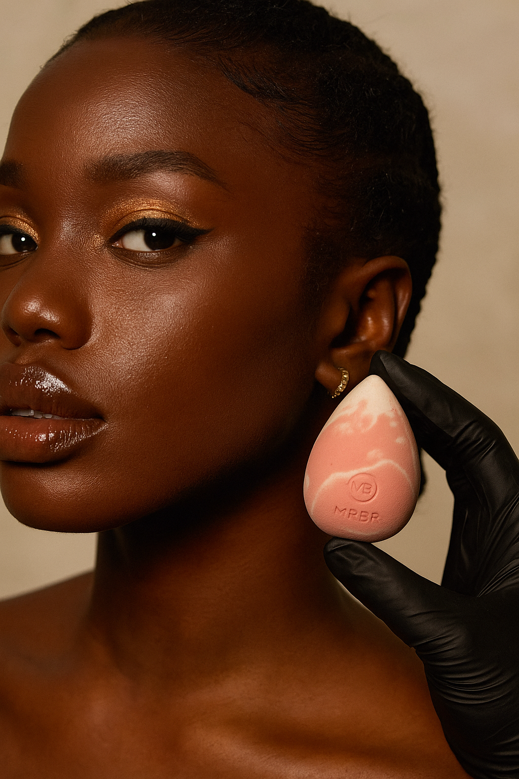 Mani Ram Balwant Rai MRBR SUPER SOFT MAKEUP SPONGE LATEX FREE EVEN COVERAGE ORANGE
