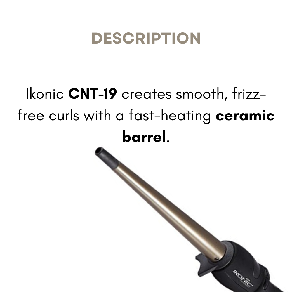 Ikonic Conical Tong - Cnt 25 Black