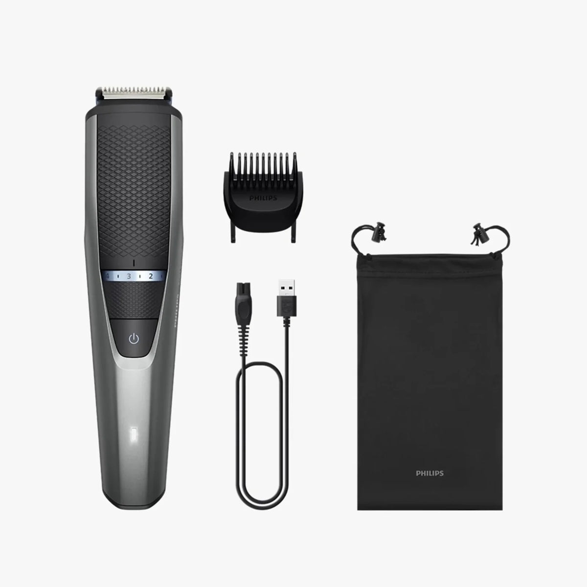 PHILIPS BT3421/15 Trimmer 60 min Runtime 20 Length Settings (Grey)