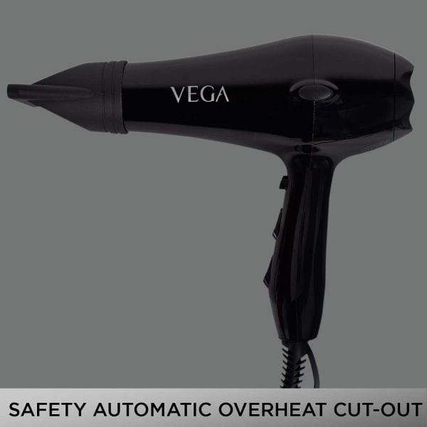 Vega - Pro Touch 1800-2000 Hair Dryer - (VHDP-02) (Black)