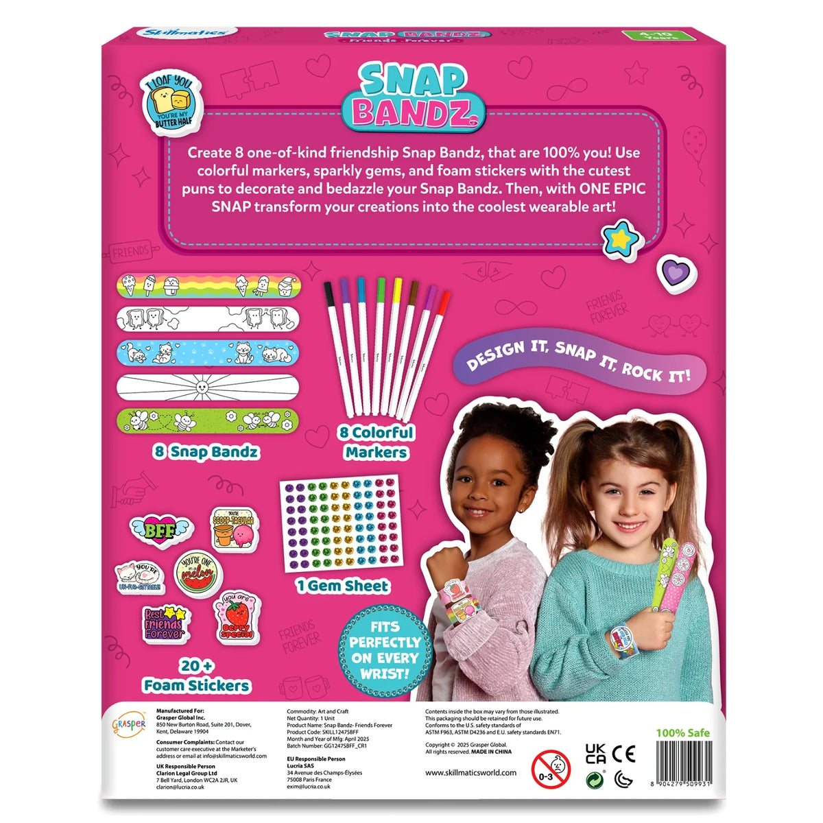 Skillmatics Snap Bandz: Friends Forever | DIY Art & Craft Activity (ages 4-10)
