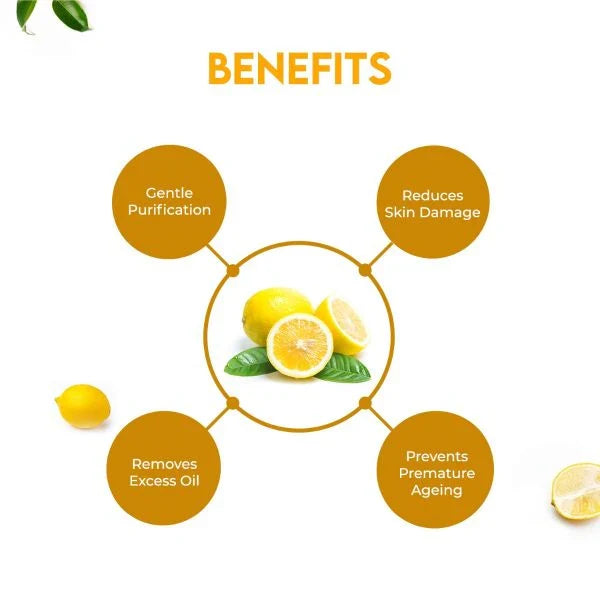 JOVEES HERBAL Jovees Lemon Face Wash With Lemon, Orange Peel & Kakadu Plum Extract 120ml