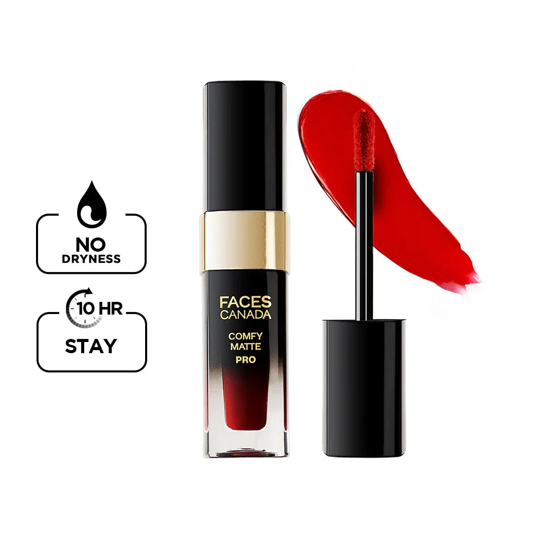 Faces Canada Comfy Matte Pro Lip Color Macadamia Oil & Olive Butter 5.5ml Rust Raisin 02