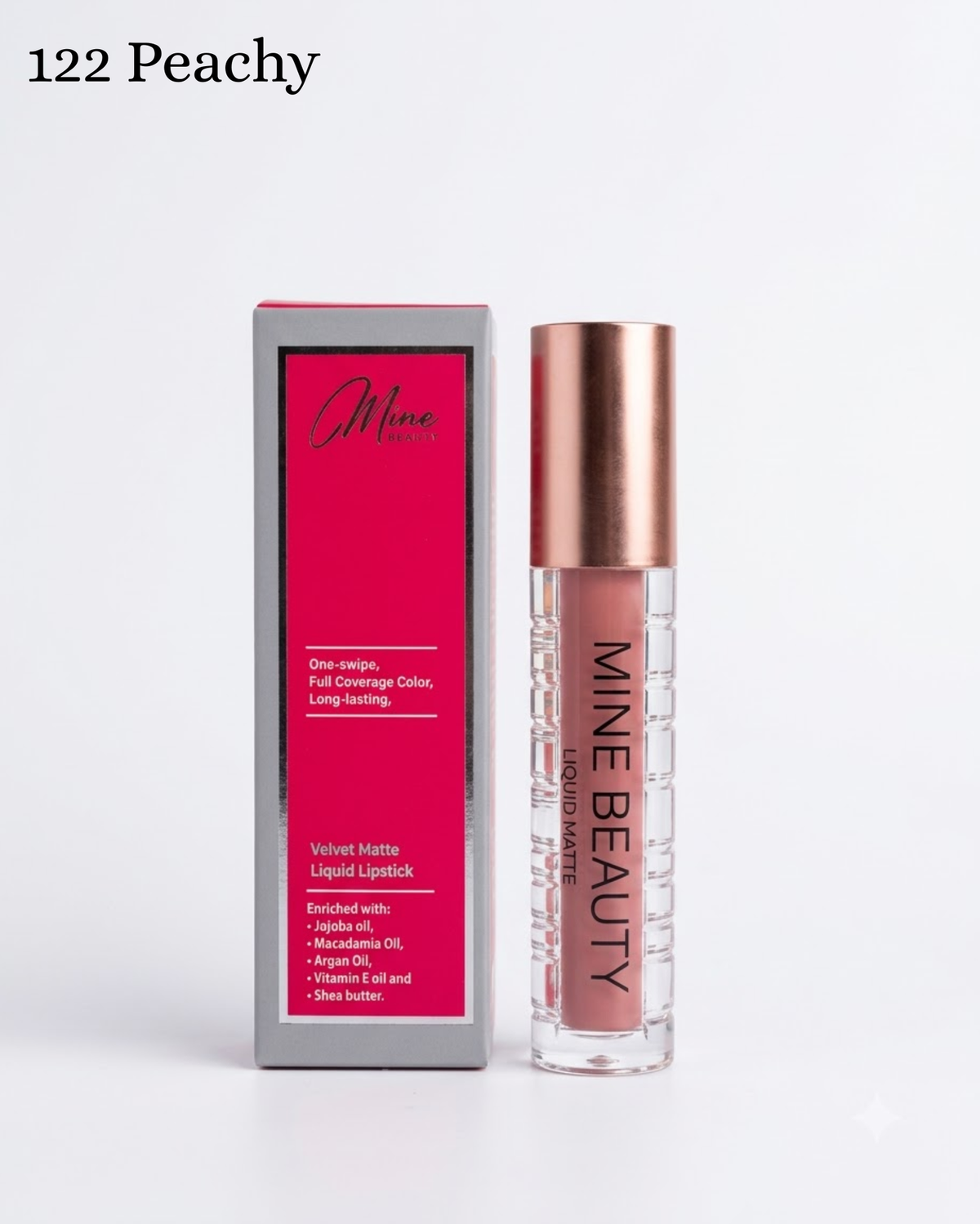Mine Beauty Velvet Matte Liquid Lipstick One - Swipe,Full Coverage Color,Long Lasting 3.5g 101 London