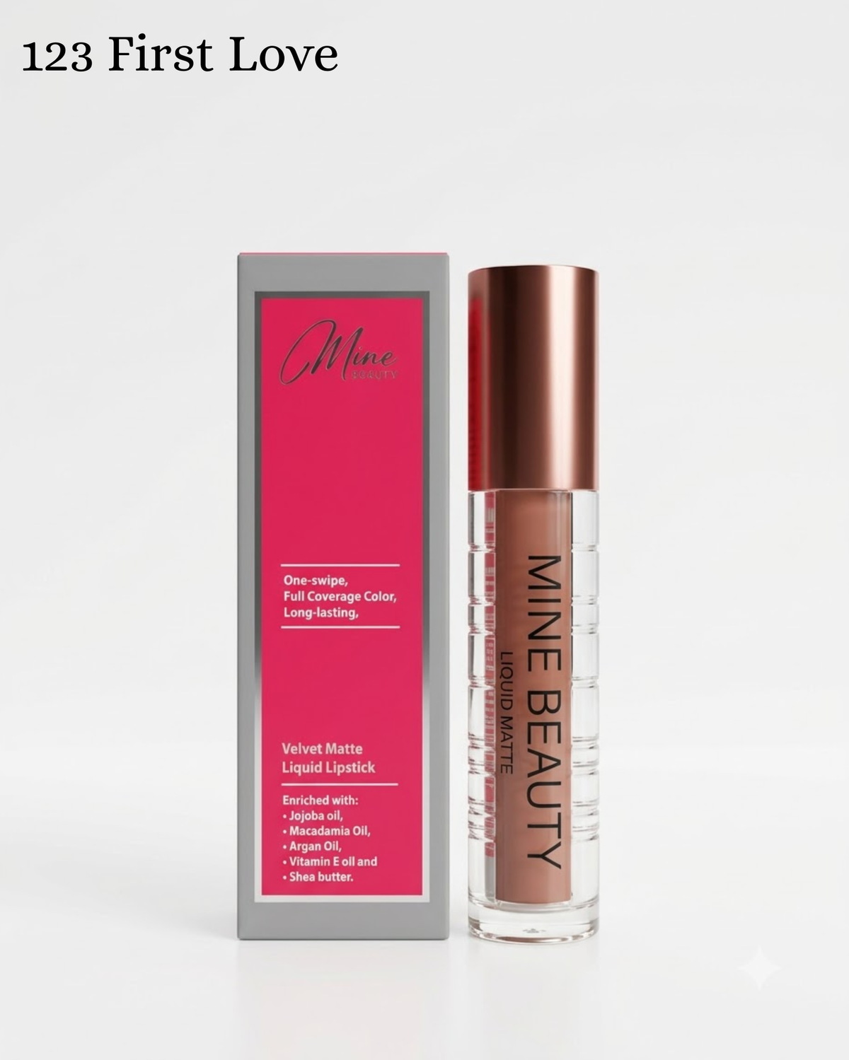 Mine Beauty Velvet Matte Liquid Lipstick One - Swipe,Full Coverage Color,Long Lasting 3.5g 101 London
