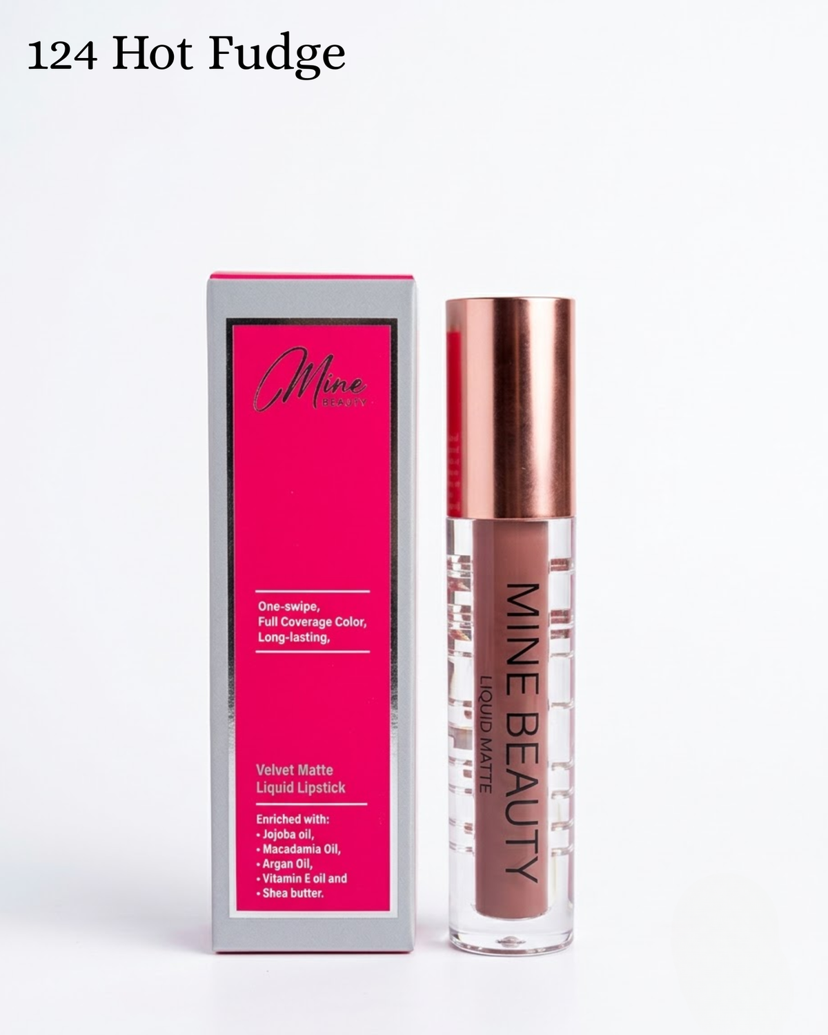 Mine Beauty Velvet Matte Liquid Lipstick One - Swipe,Full Coverage Color,Long Lasting 3.5g 101 London