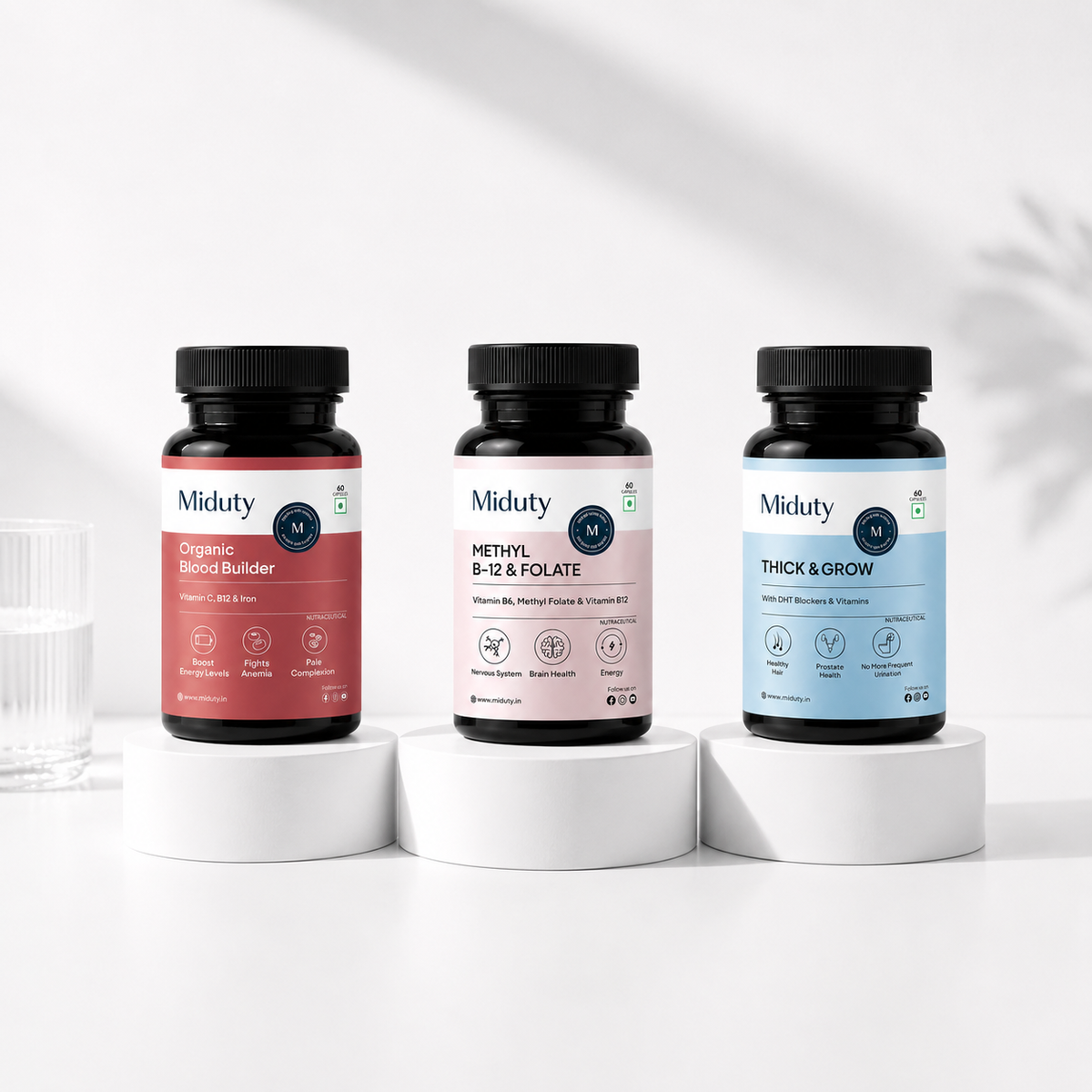 Miduty Anti-Hair Fall Supplement Bundle | For Healthier, Thicker, & Stronger Hair