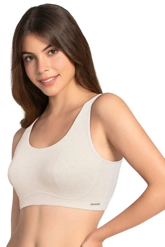 Amante 78801 All Day Lounge Solid Non Padded Non-Wired Bra S / Blue Marl