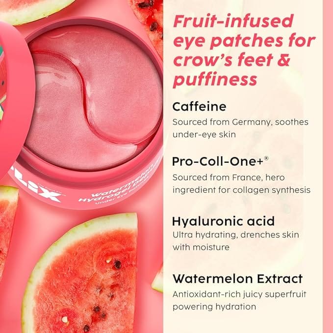 Plix - Watermelon Hydrogel Depuff Under Eye Pacthes (60N)