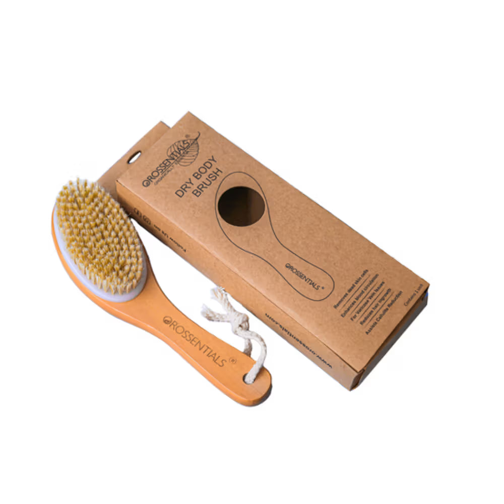 OROSSENTIALS Wooden Dry Body Brush (1pcs)