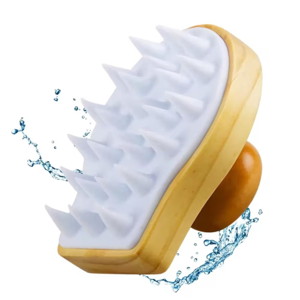OROSSENTIALS Wooden Scalp Massager Shampoo Brush For Blood Circulation (1pcs)