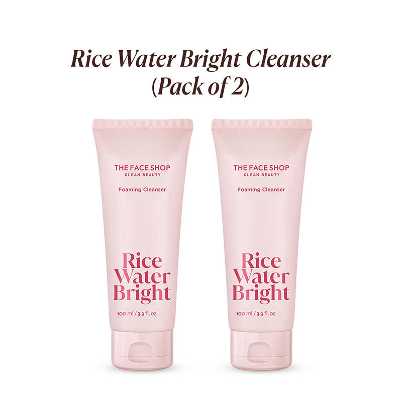 The Face Shop Rice Water Bright Cleansing Foam Face Wash - Pack Of 2