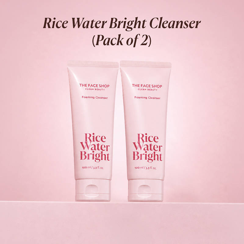 The Face Shop Rice Water Bright Cleansing Foam Face Wash - Pack Of 2