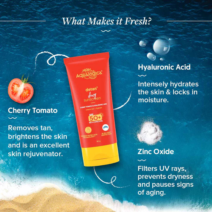 Aqualogica - Detan+ Dewy Sunscreen (80g)