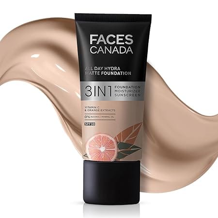 Faces - All Day Hydra Matte Foundation|3-In-1 Foundation+Moisturizer Cream+Spf 30
