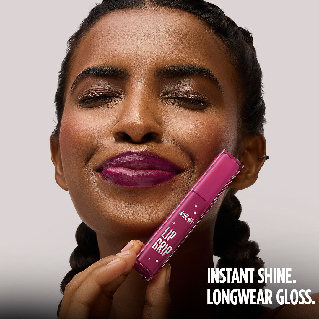 Nykaa Lip Grip No-Transfer Gloss Intense Shine Vinyl Liquid Lipstick - Fetish (2ml)