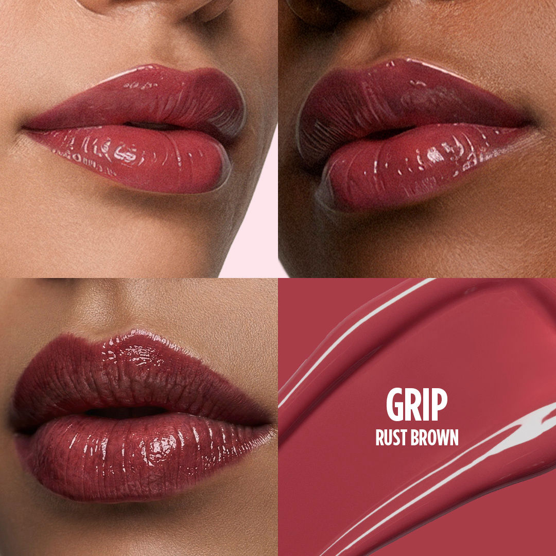 Nykaa Lip Grip No-Transfer Gloss Intense Shine Vinyl Liquid Lipstick - Restraint