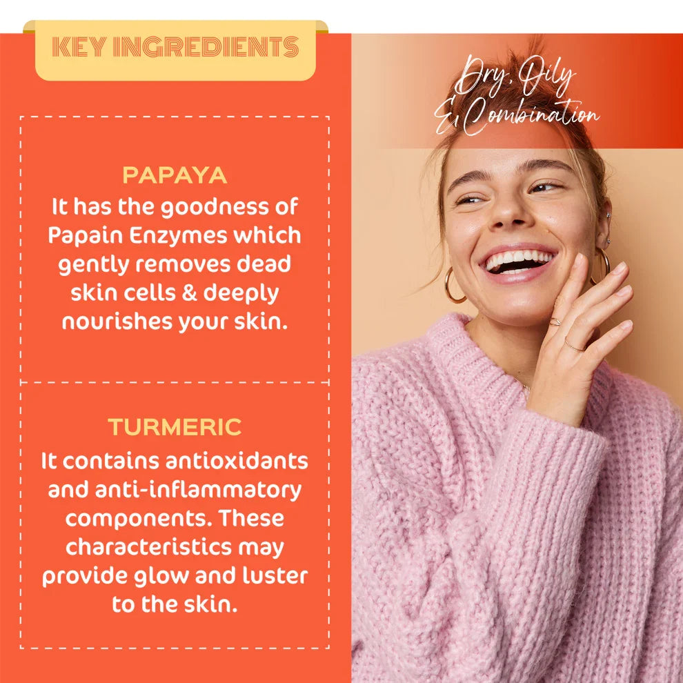Glow Up PAPAYA & TURMERIC FACE WASH 100g