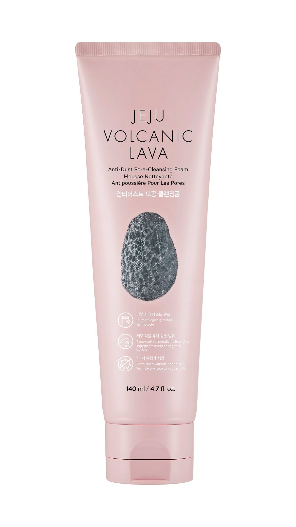 The Face Shop Jeju Volcanic Lava Anti Dust Pore Cleansing Foam, Face Wash For Deep Skin Cleansing
