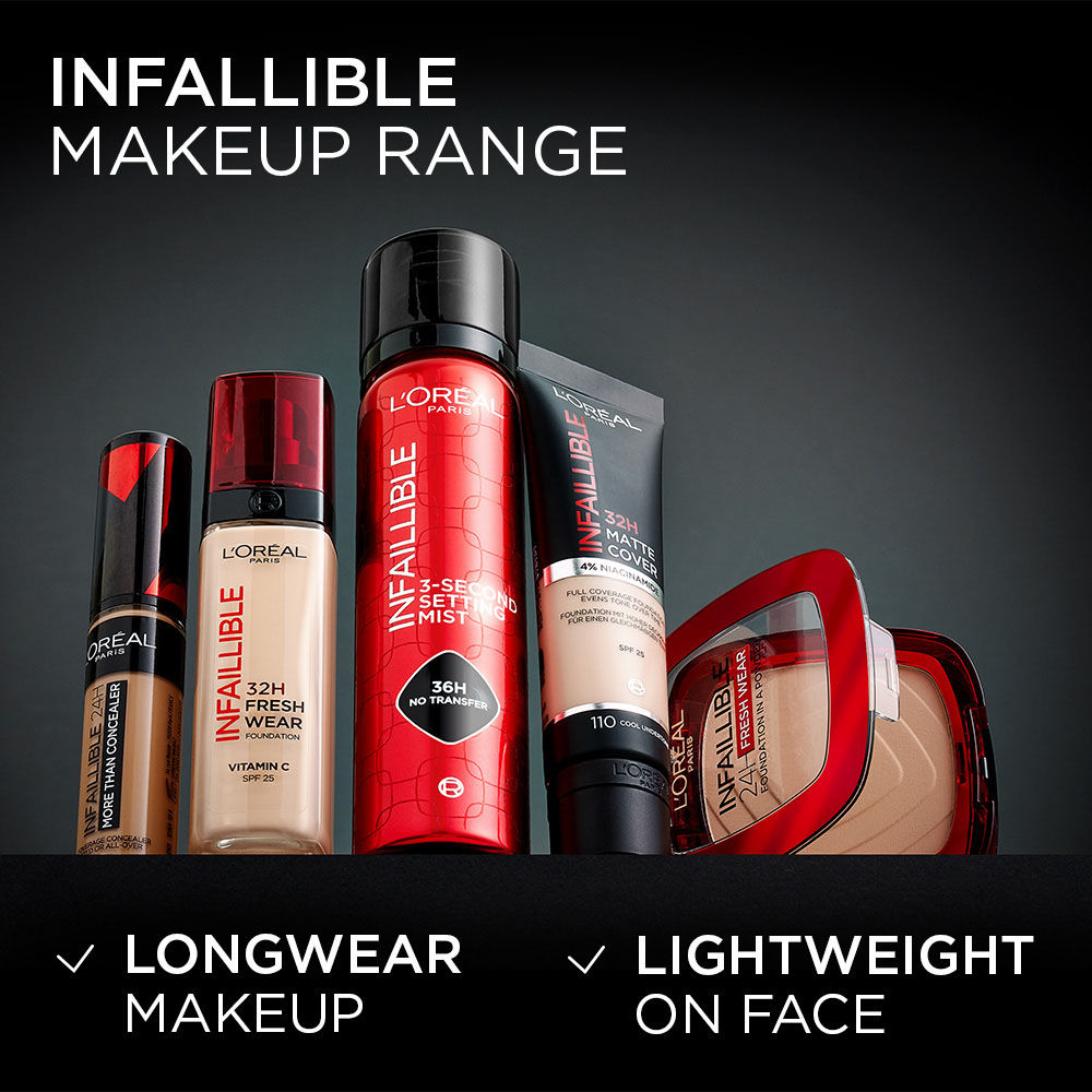 L'Oreal Paris Infallible 3-Second Setting Spray, 36hr Long Lasting Makeup (75ml)