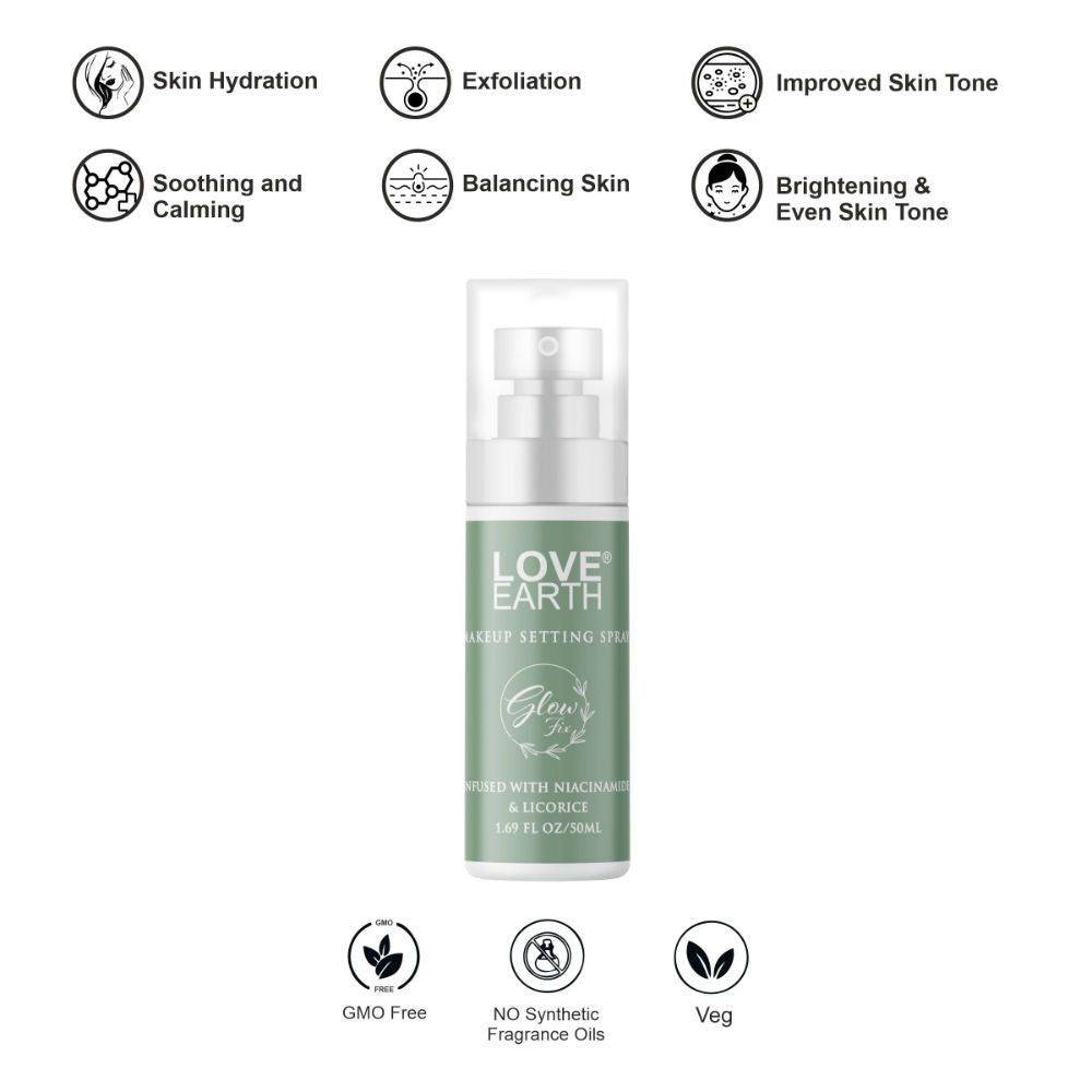 Love Earth Makeup Setting Spray Glow Fix (50ml)